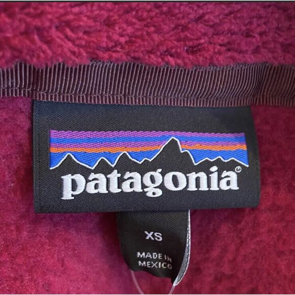 NWT Patagonia Re-Tool Snap-T Pullover Sweater Slim Fit Women XS Plum Cabincore - Picture 2 of 9